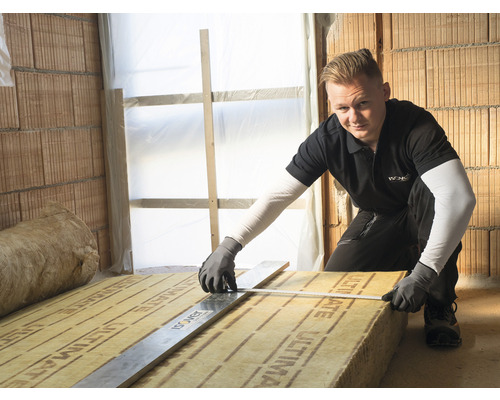 ISOVER Ultieme wrijvingsfit isolatie voor hellende daken, warmtegeleidingsgroep 035, 4000 mm x 1200 mm x 140 mm
