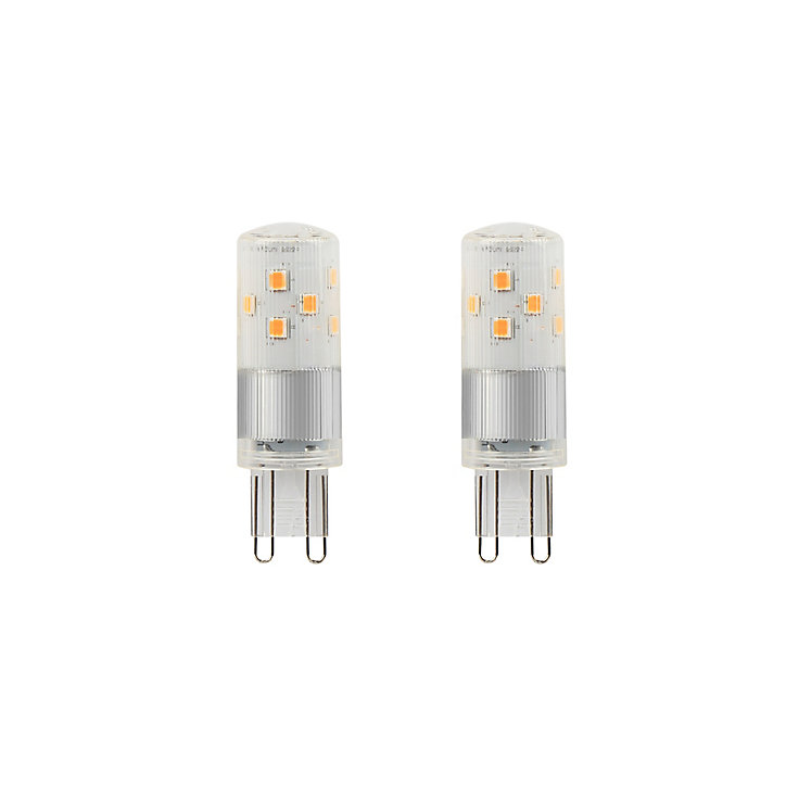 Lot 2 ampoules LED Capsule G9 470lm 3.8W = 40W Ø1.8cm Diall blanc chaud
