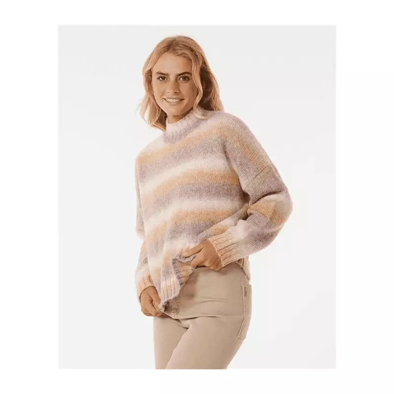 Pull femme RIPCURL La Isla Knit Crew Multico