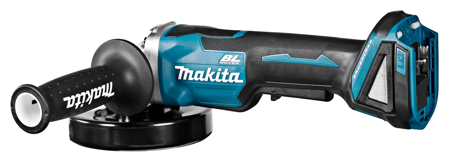 Makita DGA505Y1J 18V Li-Ion accu haakse slijper body   1.5Ah accu in Mbox - 125mm - koolborstelloos - softstart