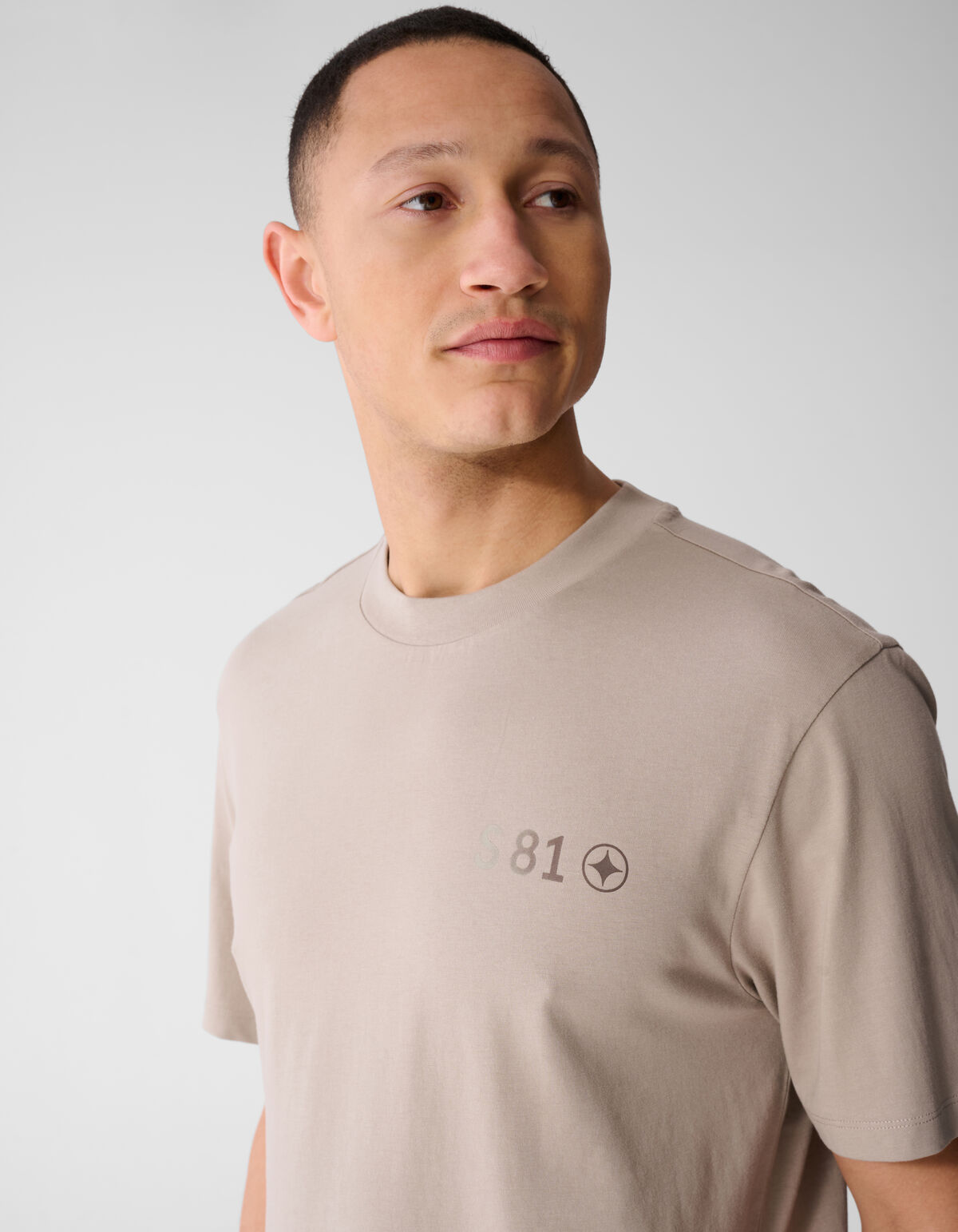 Gradient Logo Artwork T-shirt Lichtbruin