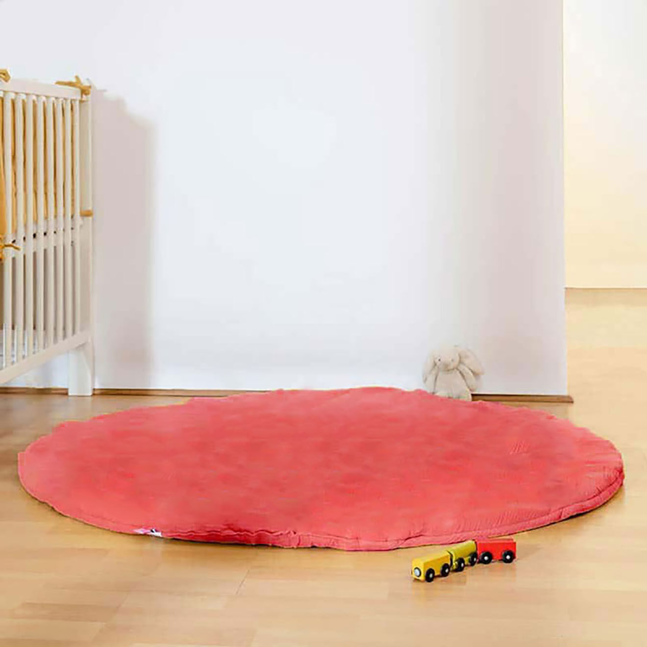 Papate Tapis d'Eveil Havane en Coton Bio fraise - 115x115 cm