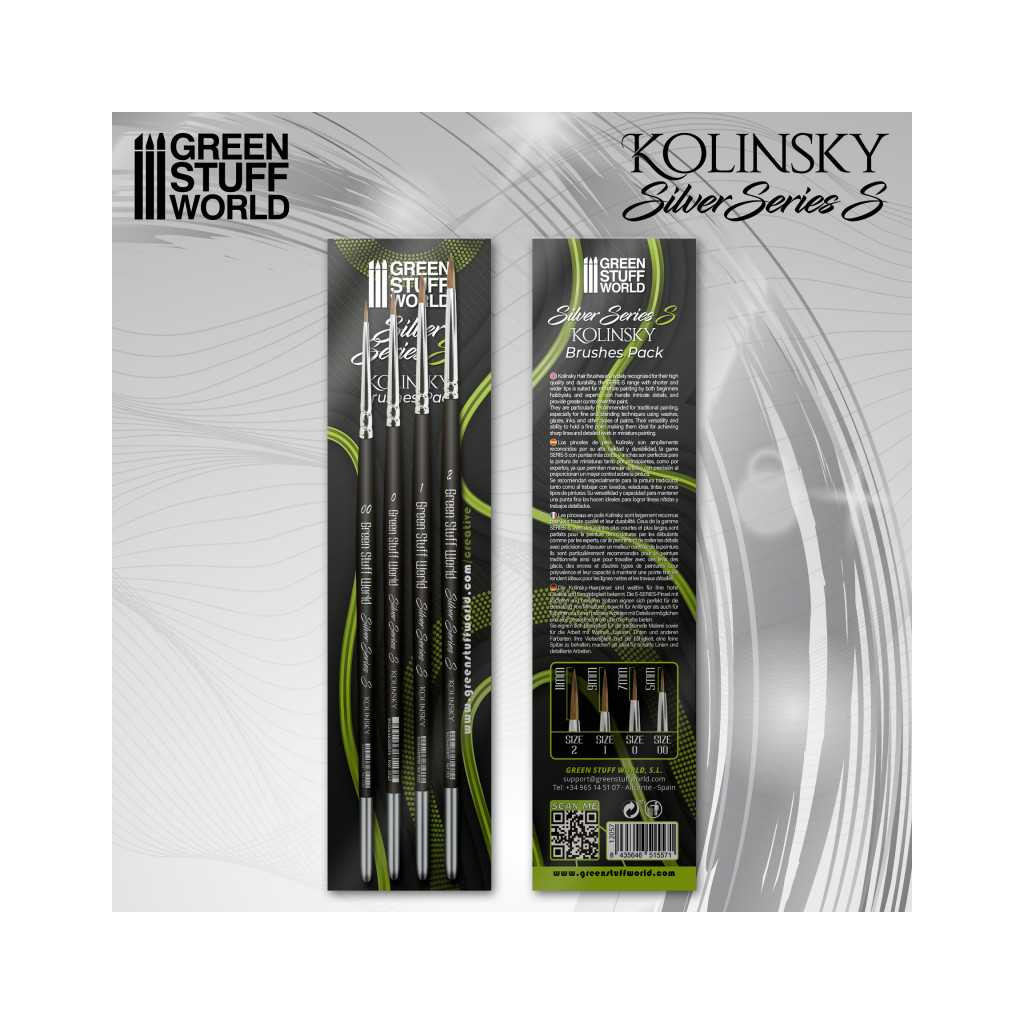 Silver Series : Set de Pinceaux Kolinsky (Serie-S)