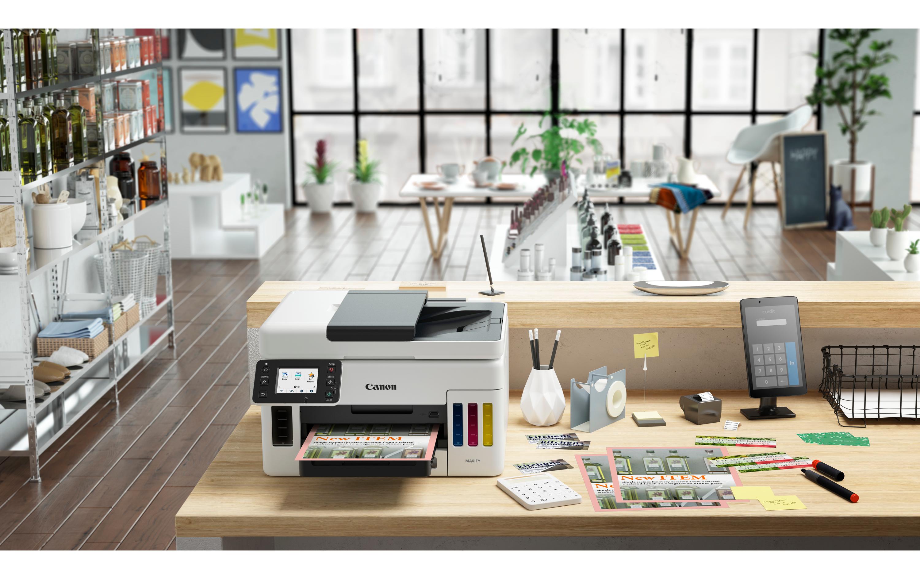 Multifunktionsdrucker MAXIFY GX6050 + gratis Kopierpapier<br>Tintenstrahl-Multifunktionsdrucker mit nachfüllbarem Tintenbehälter