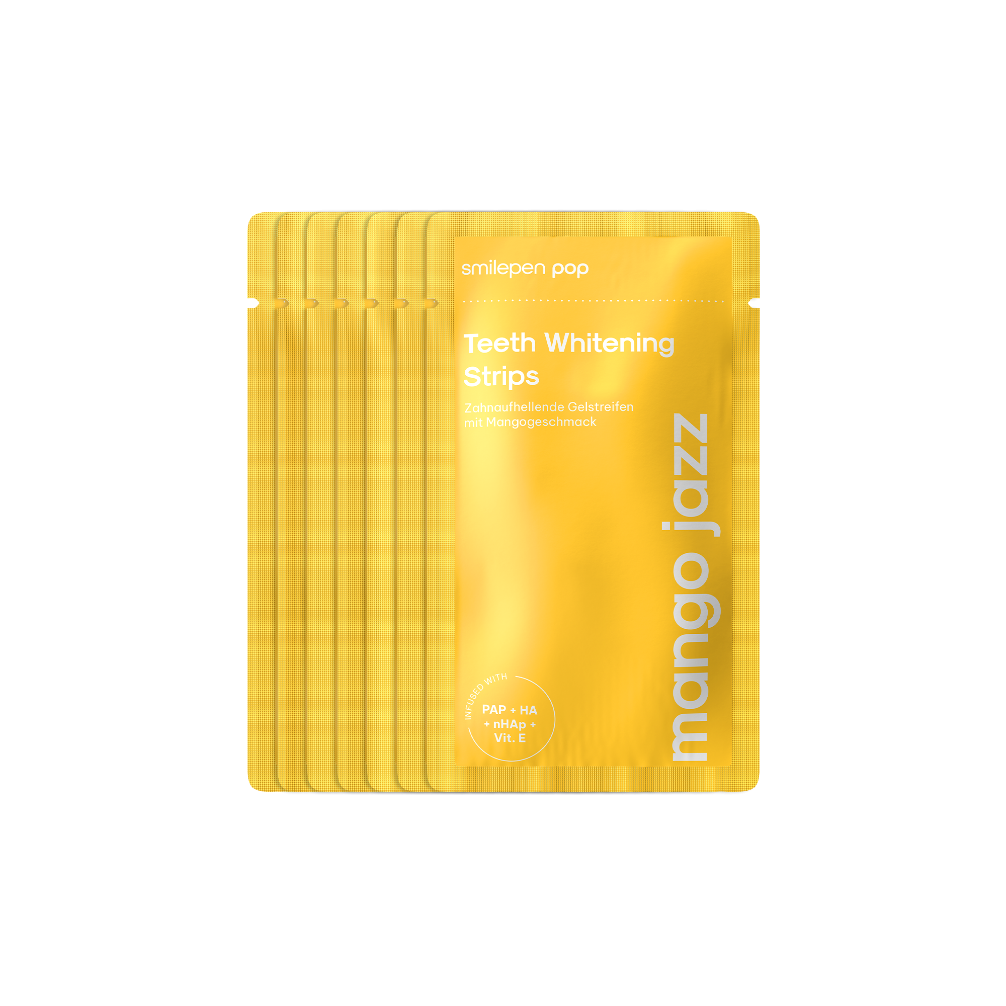 (14er Set) Zahnbleaching Pop Whitening Strips zur Zahnaufhellung (SPCWSMA) - Mango Jazz