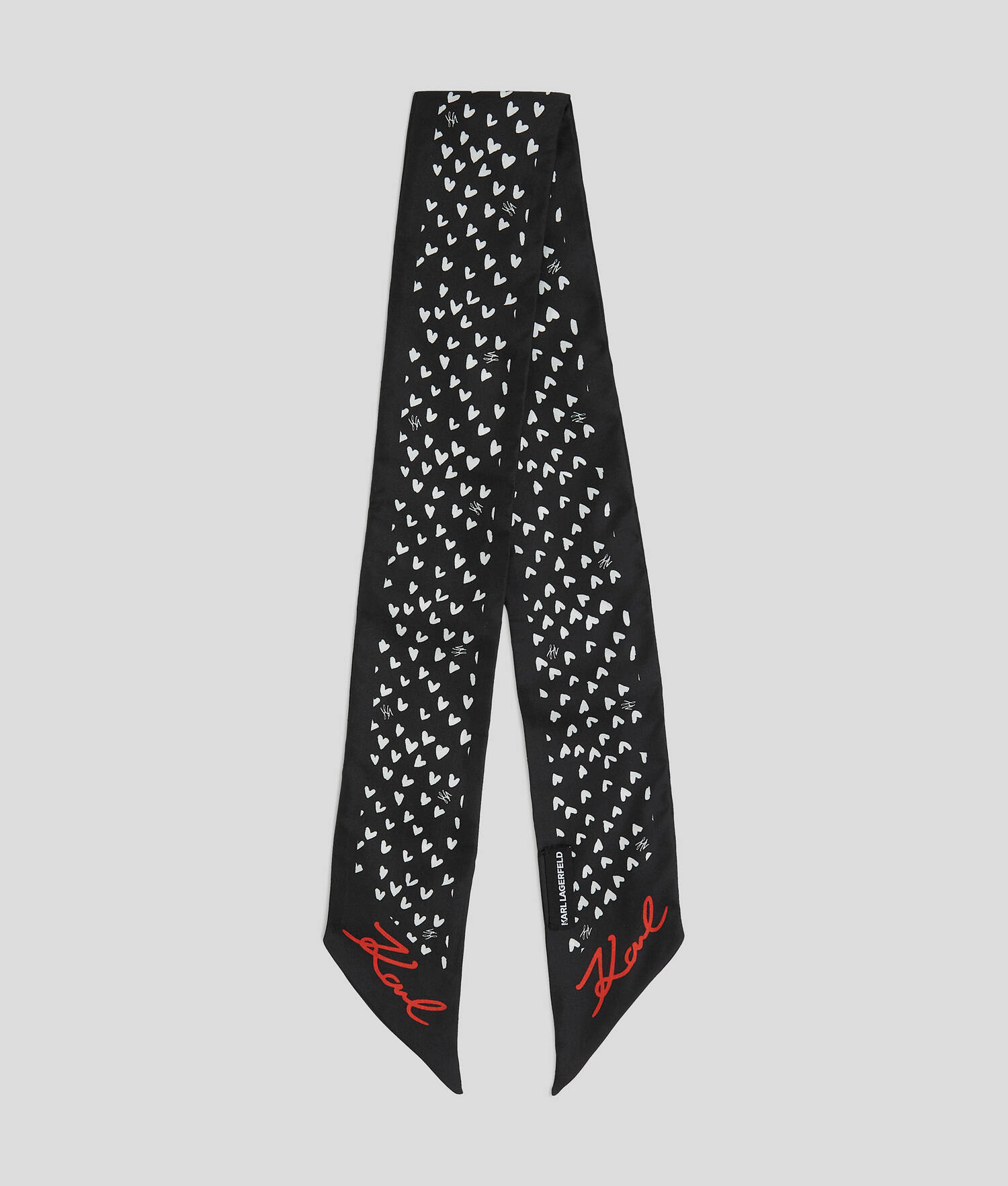 FOULARD MINCE K/HEART - Noir/Blanc