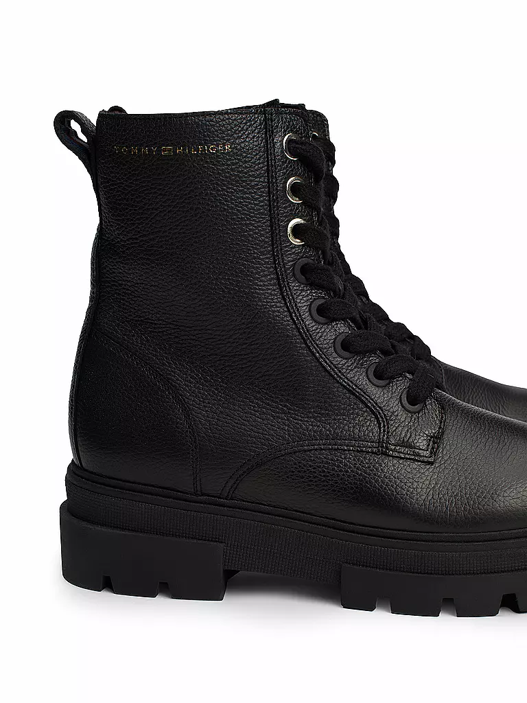 TOMMY HILFIGER Schnürboots schwarz