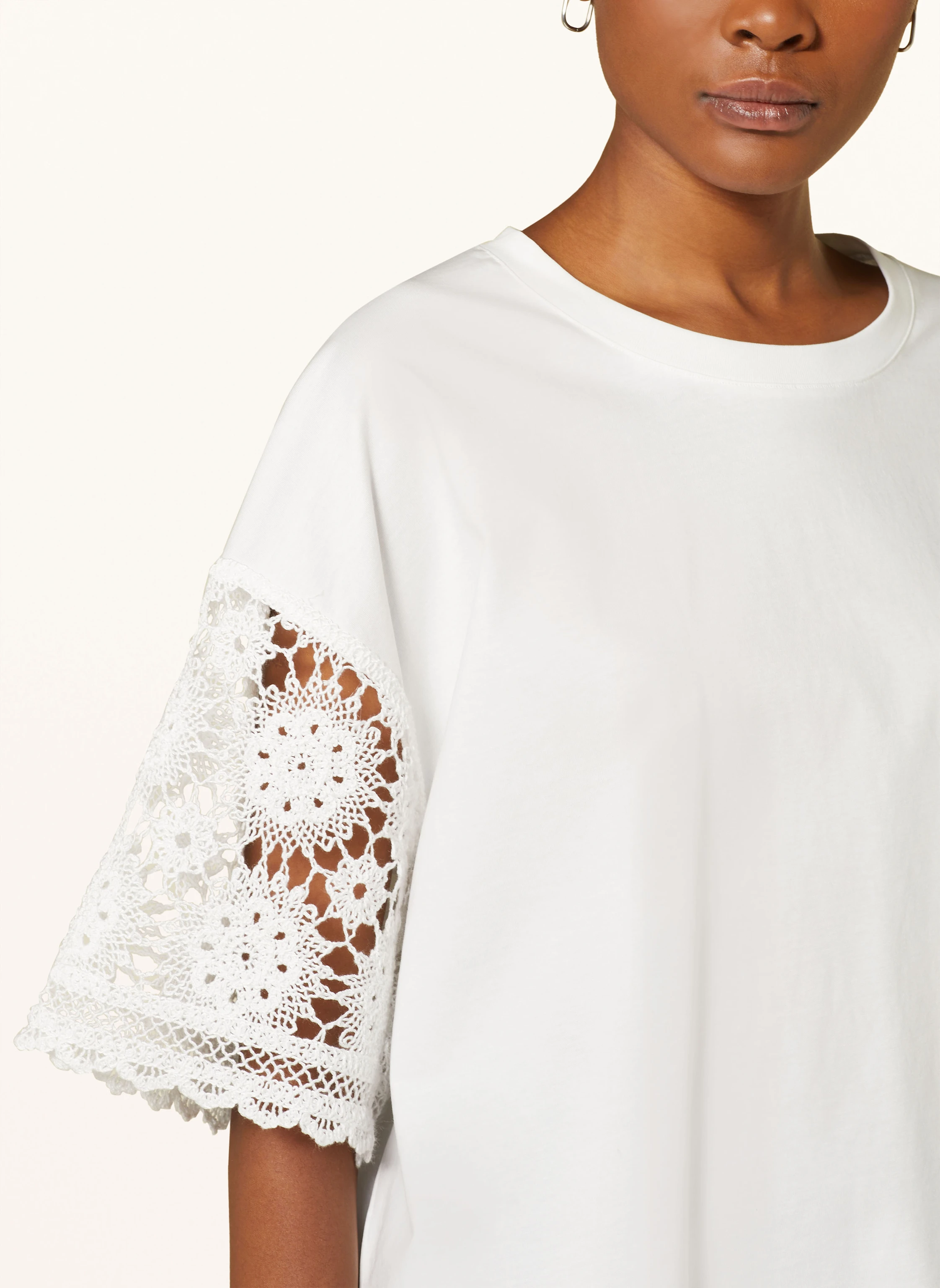 maje T-Shirt mit Spitze