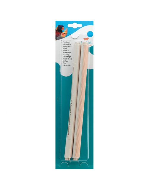 Ferplast Zitstok Comfort 1 4172 12mm - Vogelverblijven - van 26.6 tot 36.2 cm Beige