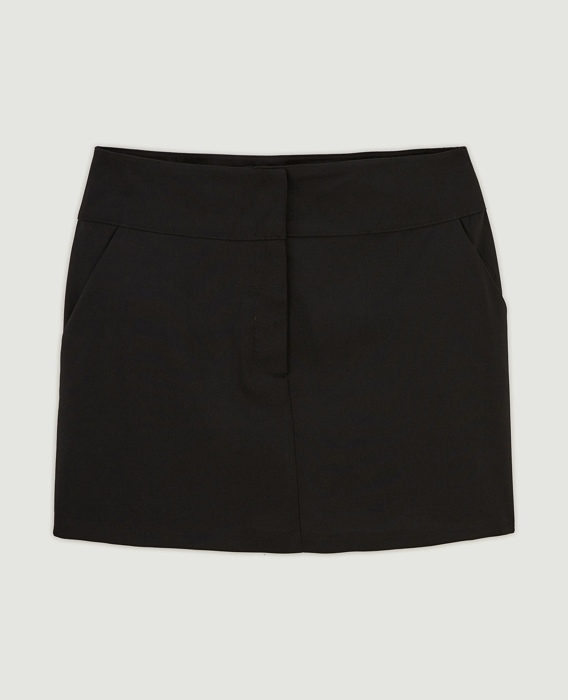 Mini-jupe bandeau taille basse - Noir