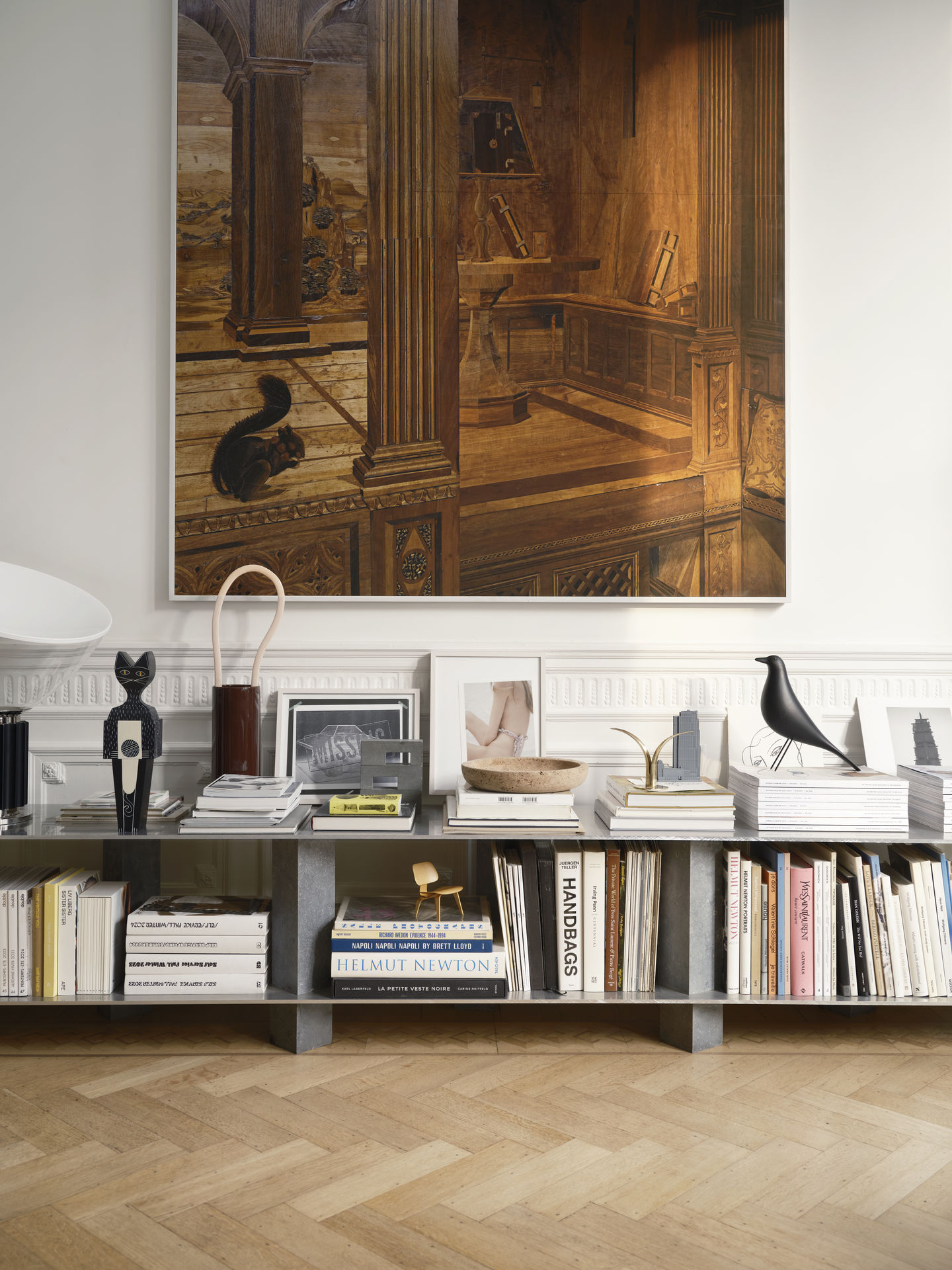 Decoratie object Eames House Bird black ash