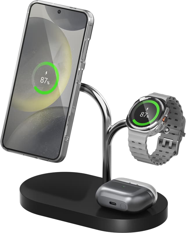 Samsung 3-i-1 trådløs oplader (sort)