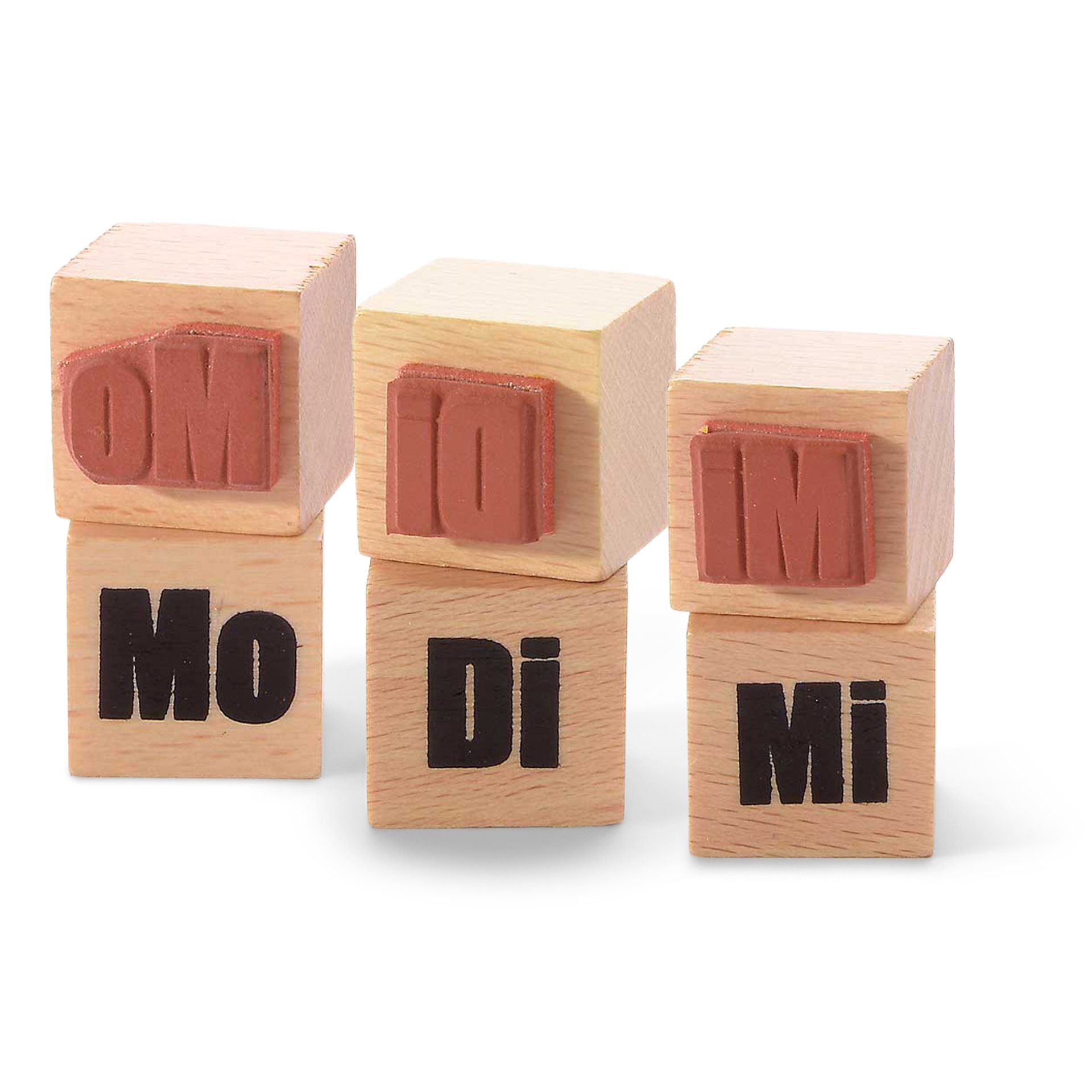 Motivstempel aus Holz, Wochentag