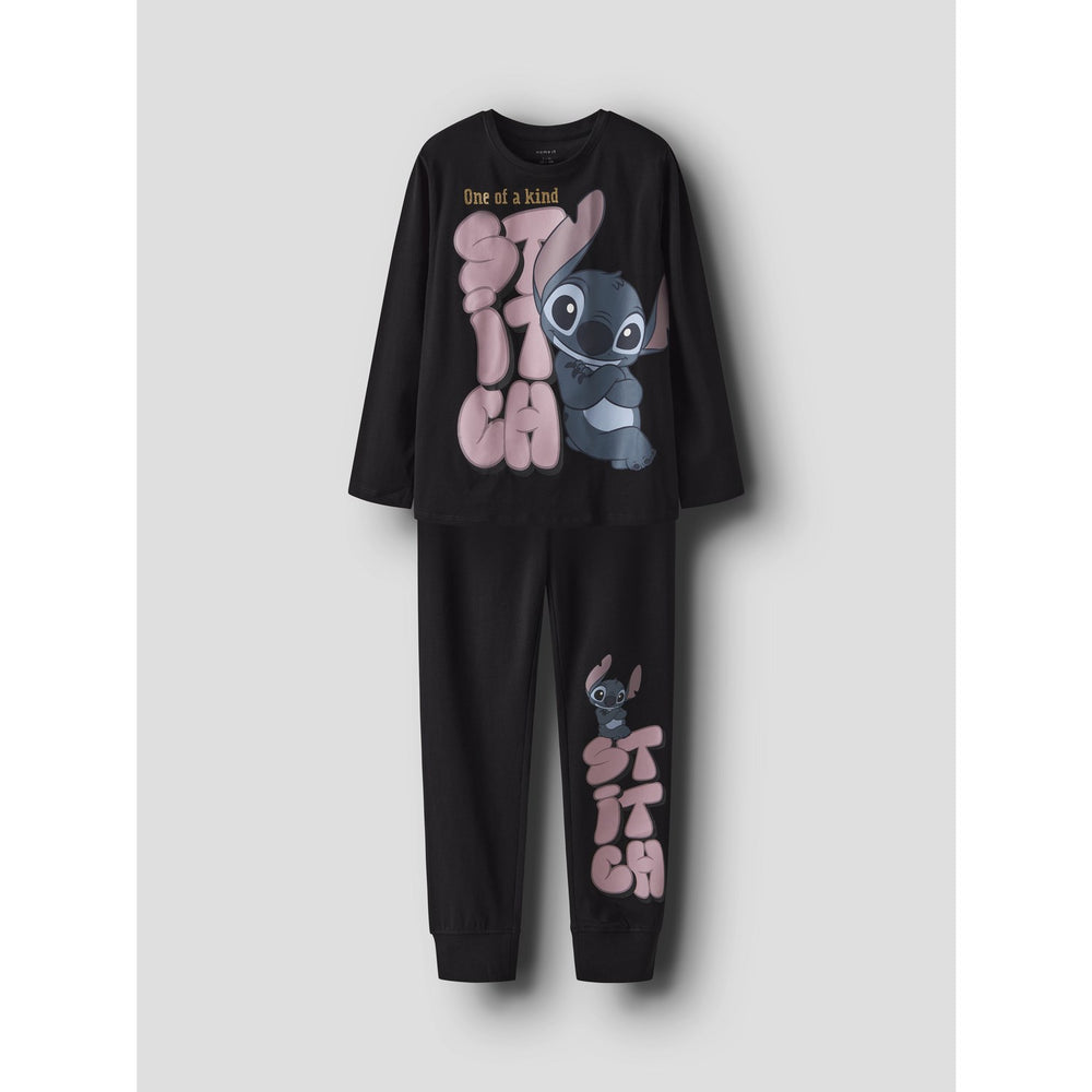 Køb Name It Black Nkfolina Stitch Ls Natsæt Wdi