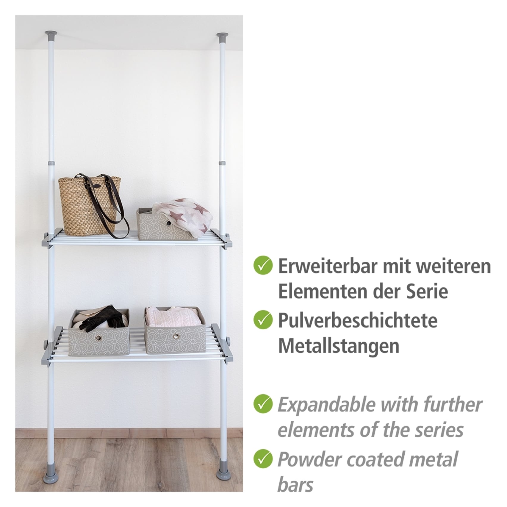 WENKO Teleskopregal »Modell Herkules« ausziehbarer Regalboden, 73-120 cm, passend zur WENKO Herkules-Serie