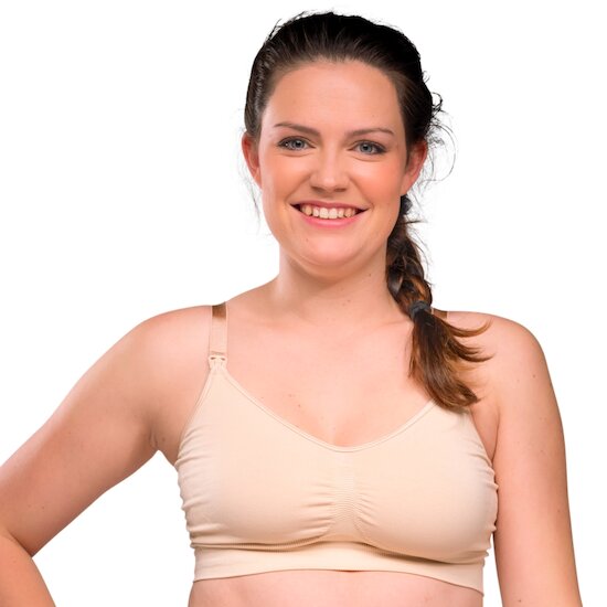 Soutien-gorge d'allaitement rembourré sans coutures   Beige        S   de               Carriwell