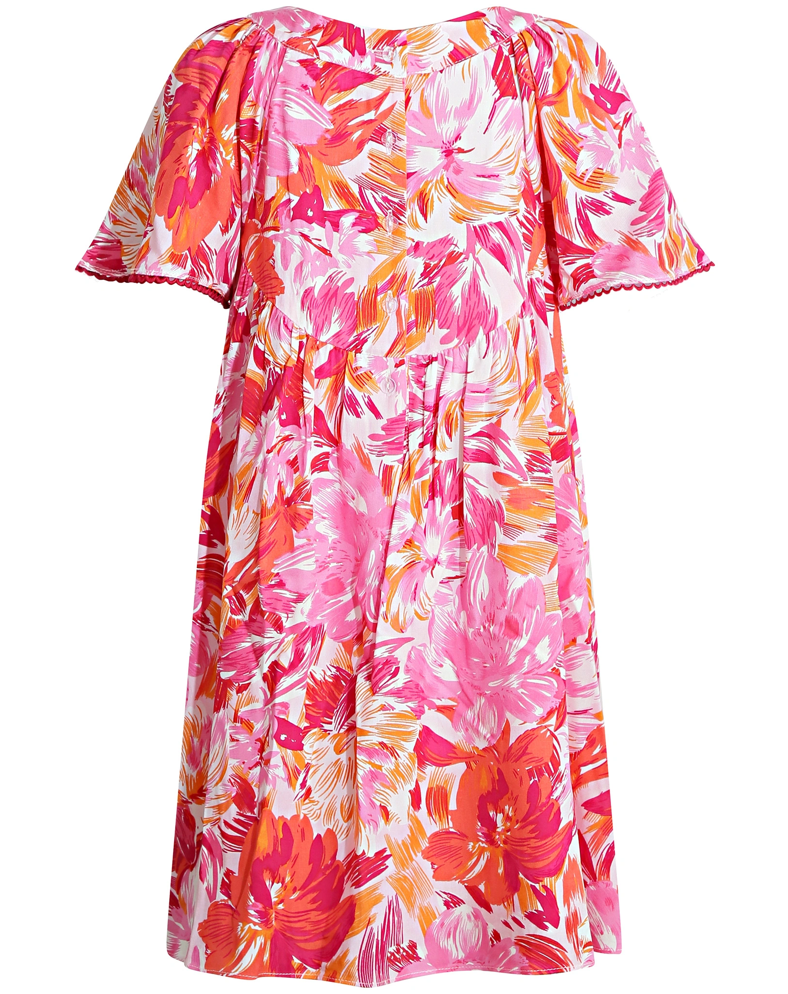 Kurzarm-Kleid DAHLIA in raspberry