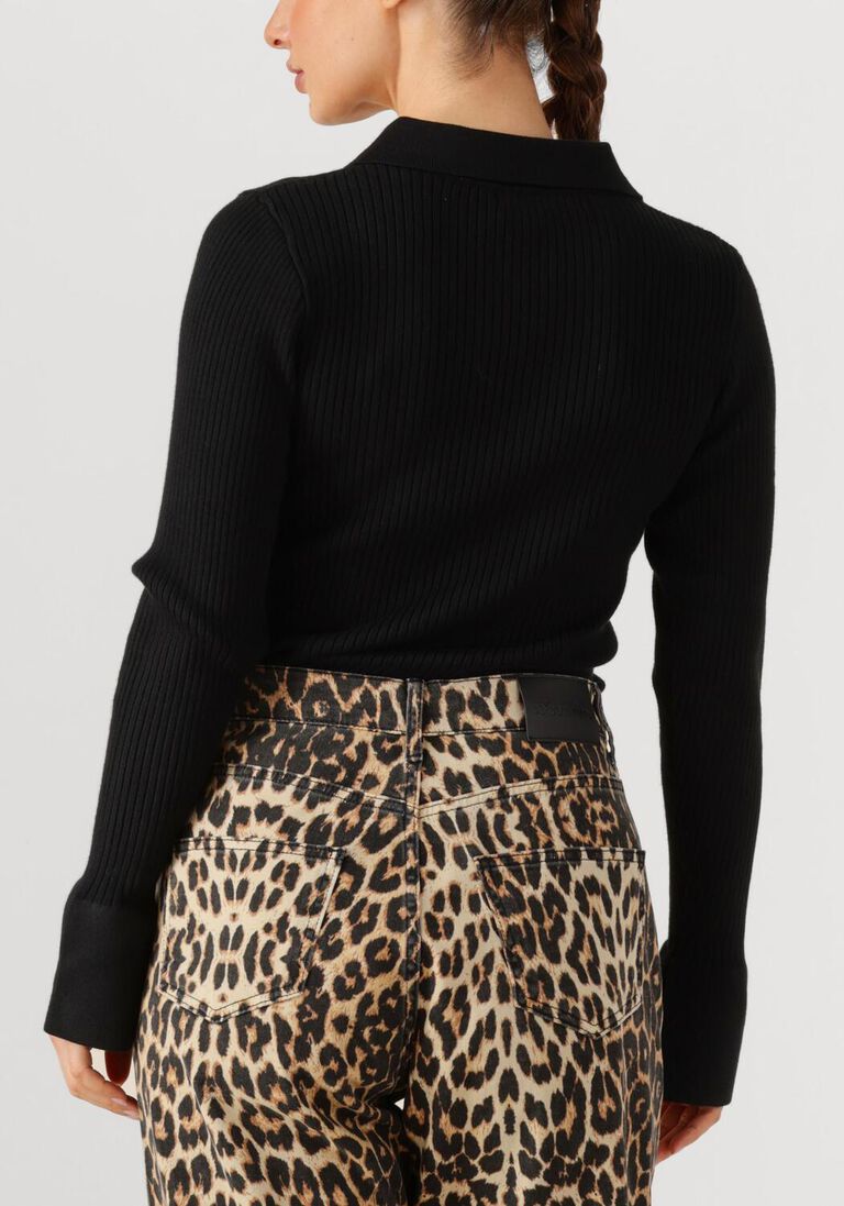 zwarte co'couture trui bonny polo long sleeve