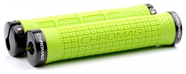 Paire de Poignées Chromag Lock-on Clutch 146mm Vert