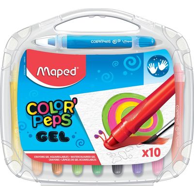 Maped Color'Peps - 10 Crayons de couleur aquarellables cire