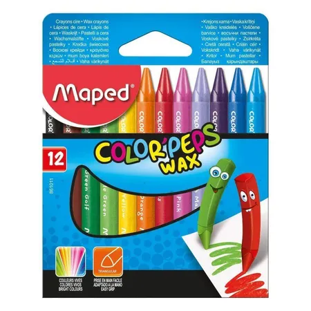 Maped Wachsmalstifte COLOR’PEPS Wax, 12 Stück