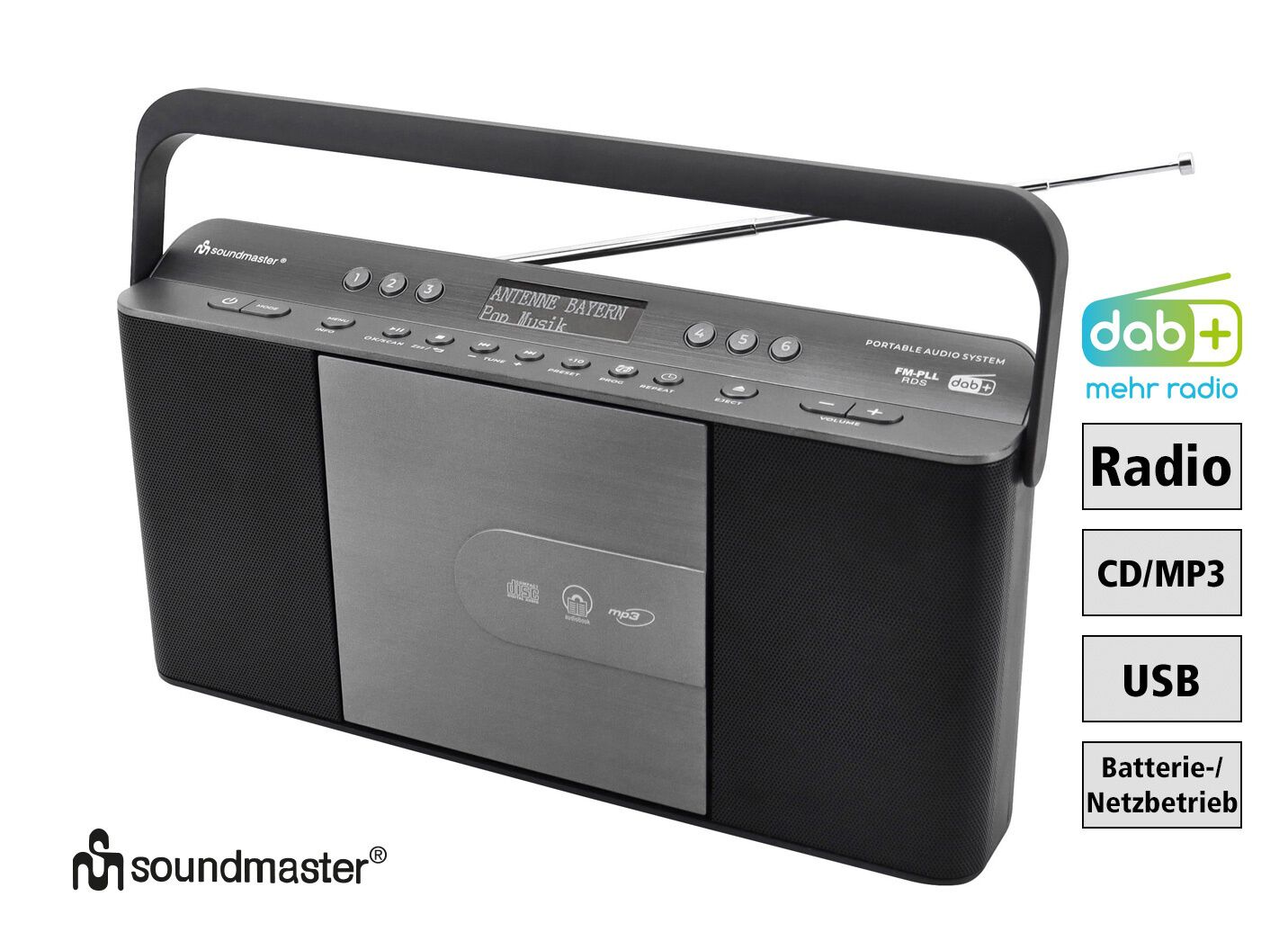Soundmaster CD-Kofferradio RCD1870SW