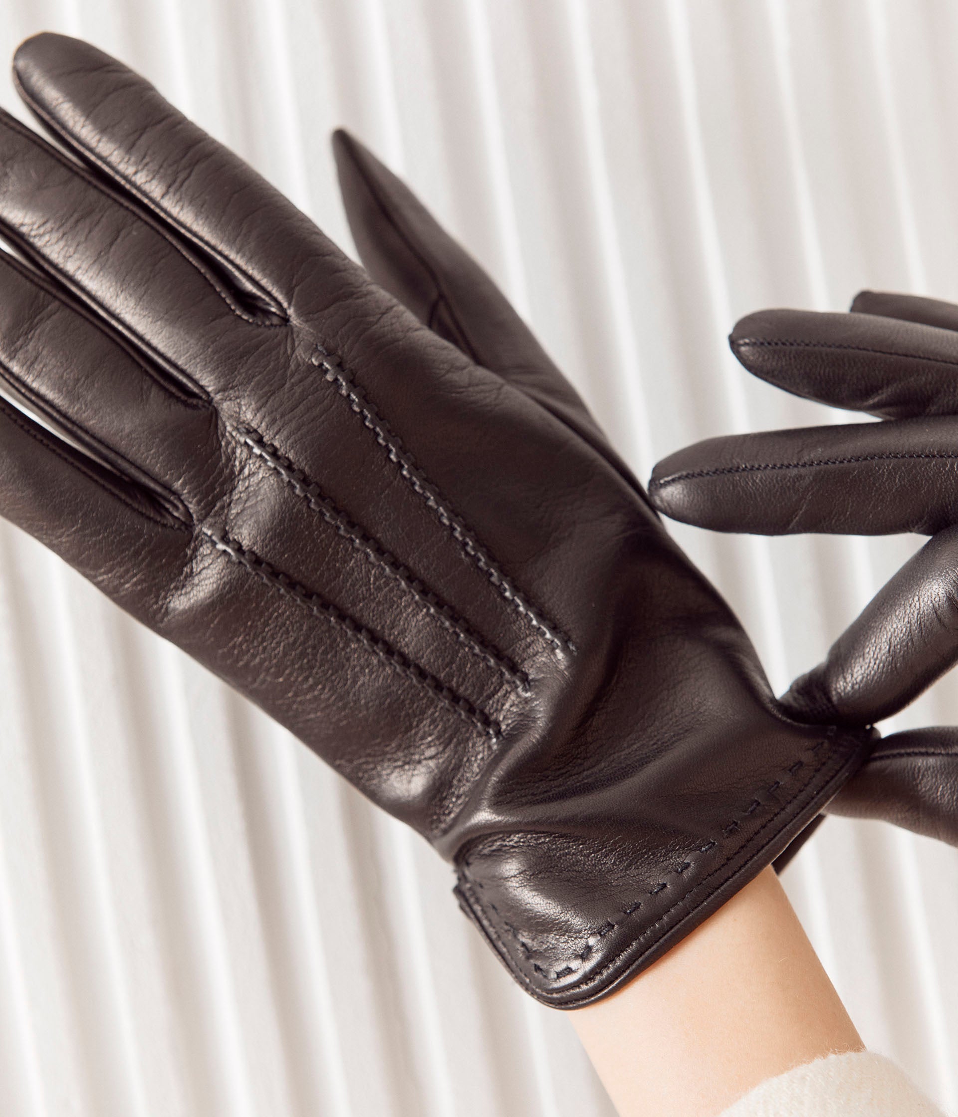 Gants en cuir noirs Robin