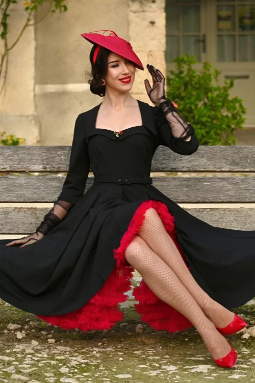Topvintage Boutique Collection The Penelope petticoat in ravishing rood