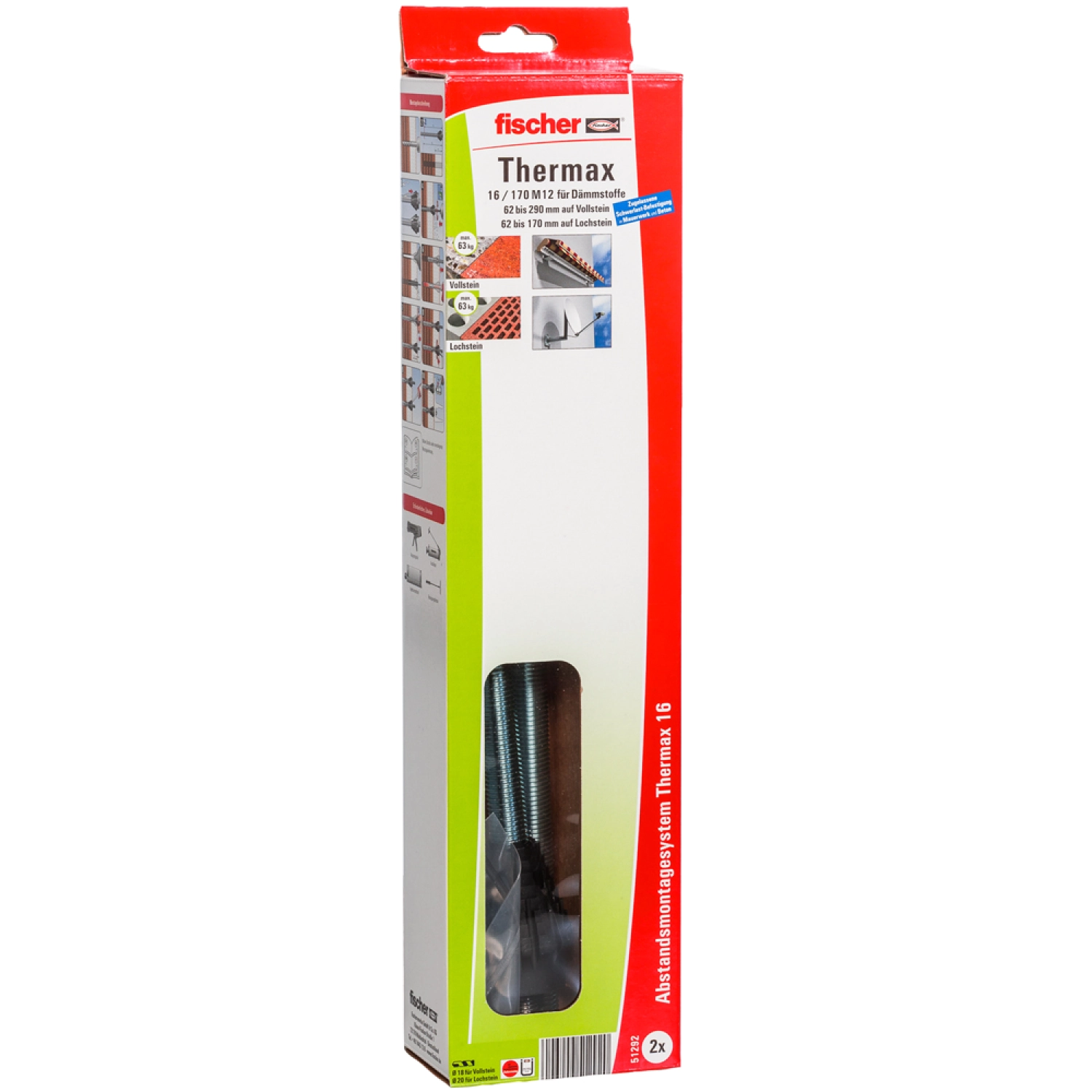 Fischer 51292 TherMax 16/170 M12 thermisch gescheiden afstandsmontage (2st)