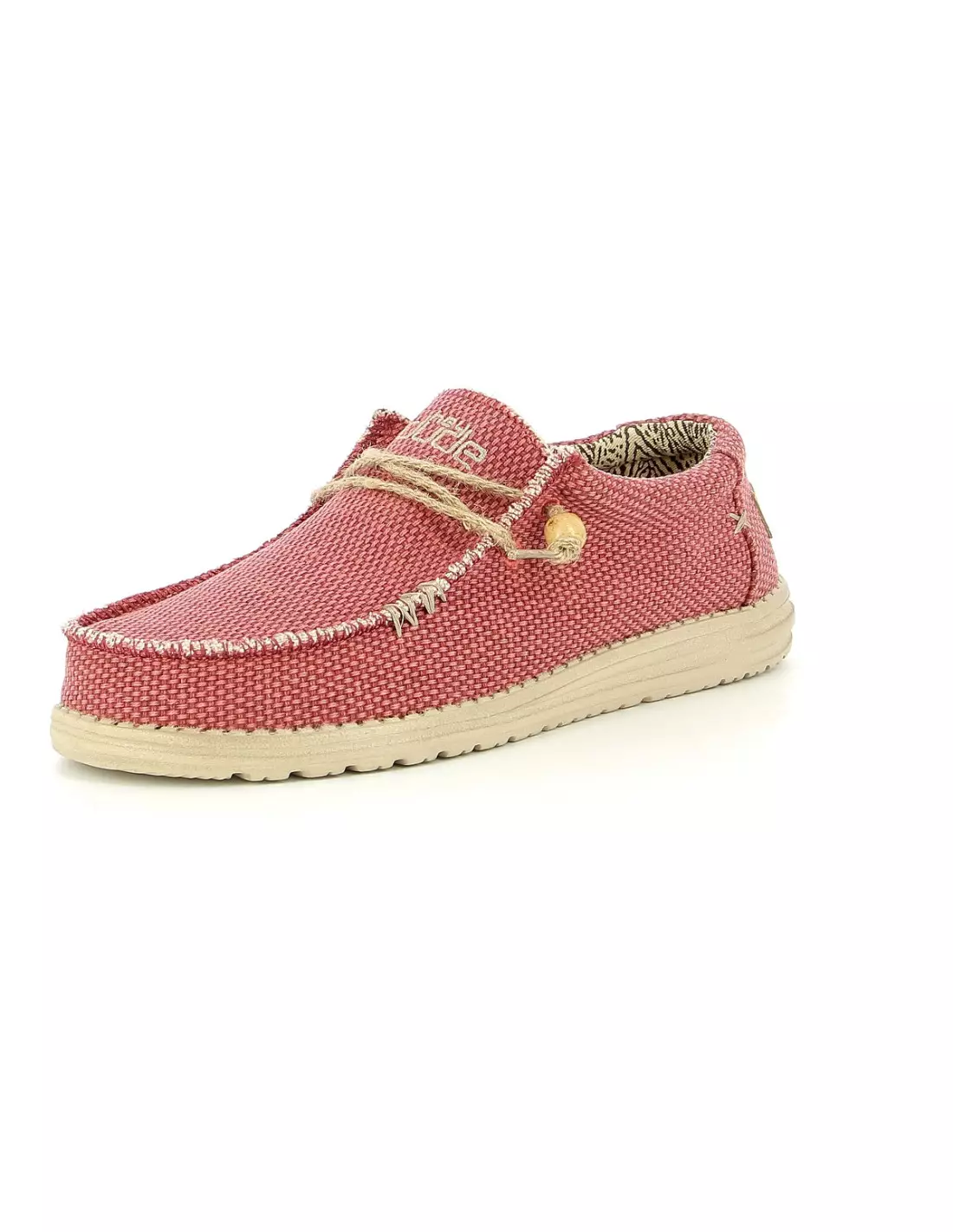DUDE WALLY BRAIDED NATURAL - Espadrilles Pompeianred