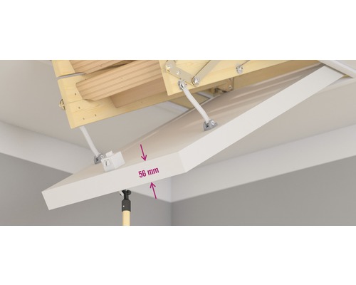 Dolle Mini zoldertrap 95 x 60 cm grenen beuken isolerend