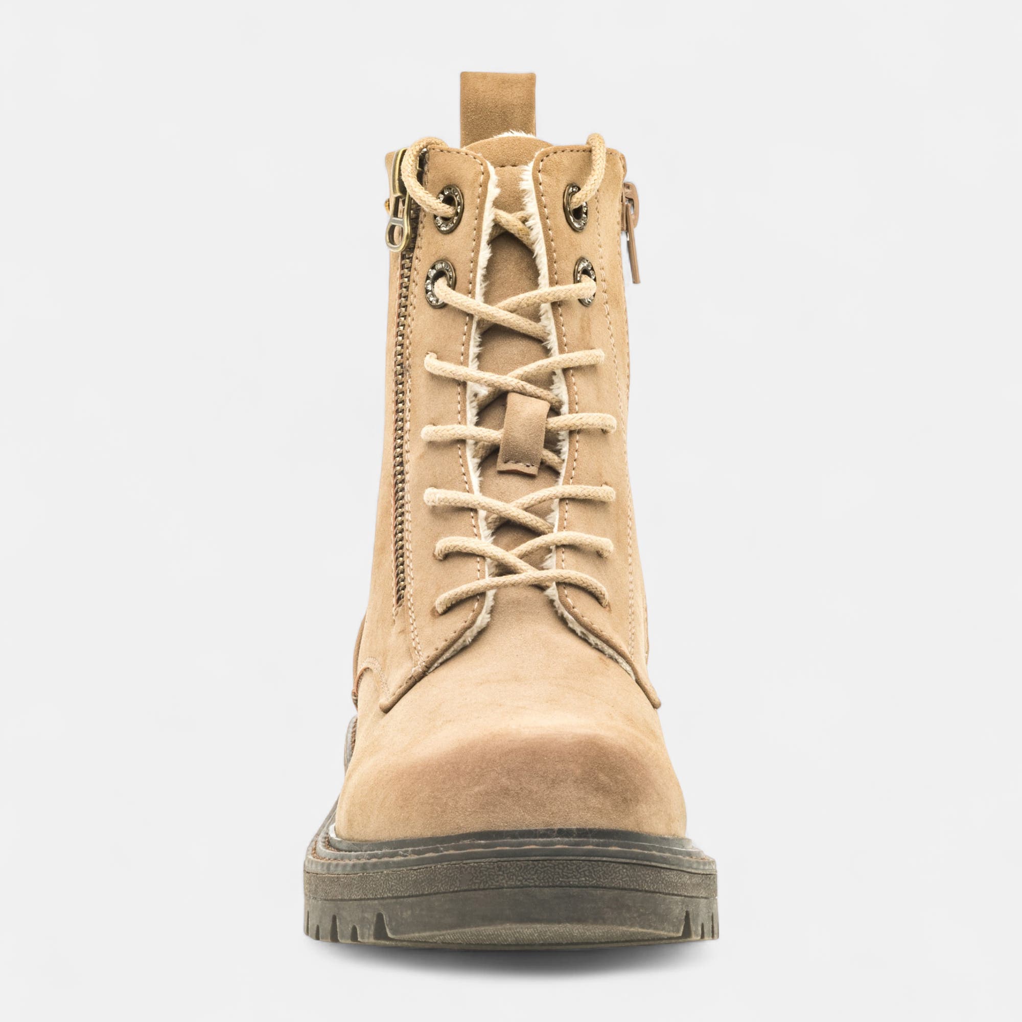 Bottines à lacets Femme beige
