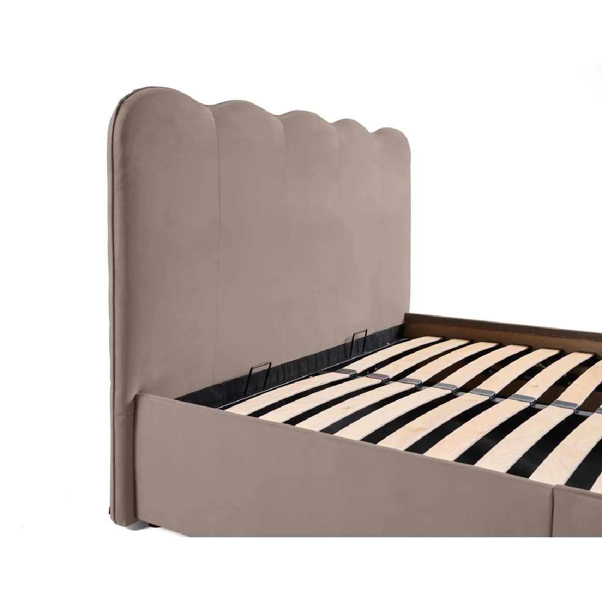 Bestmobilier Kahlo - Lit Coffre Velours 160x200