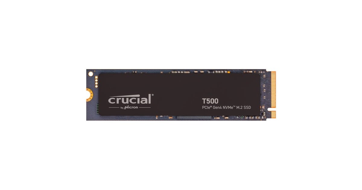CrucialT500 500 GB SSD  (Zwart, PCIe 4.0 x4, NVMe, M.2 2280)