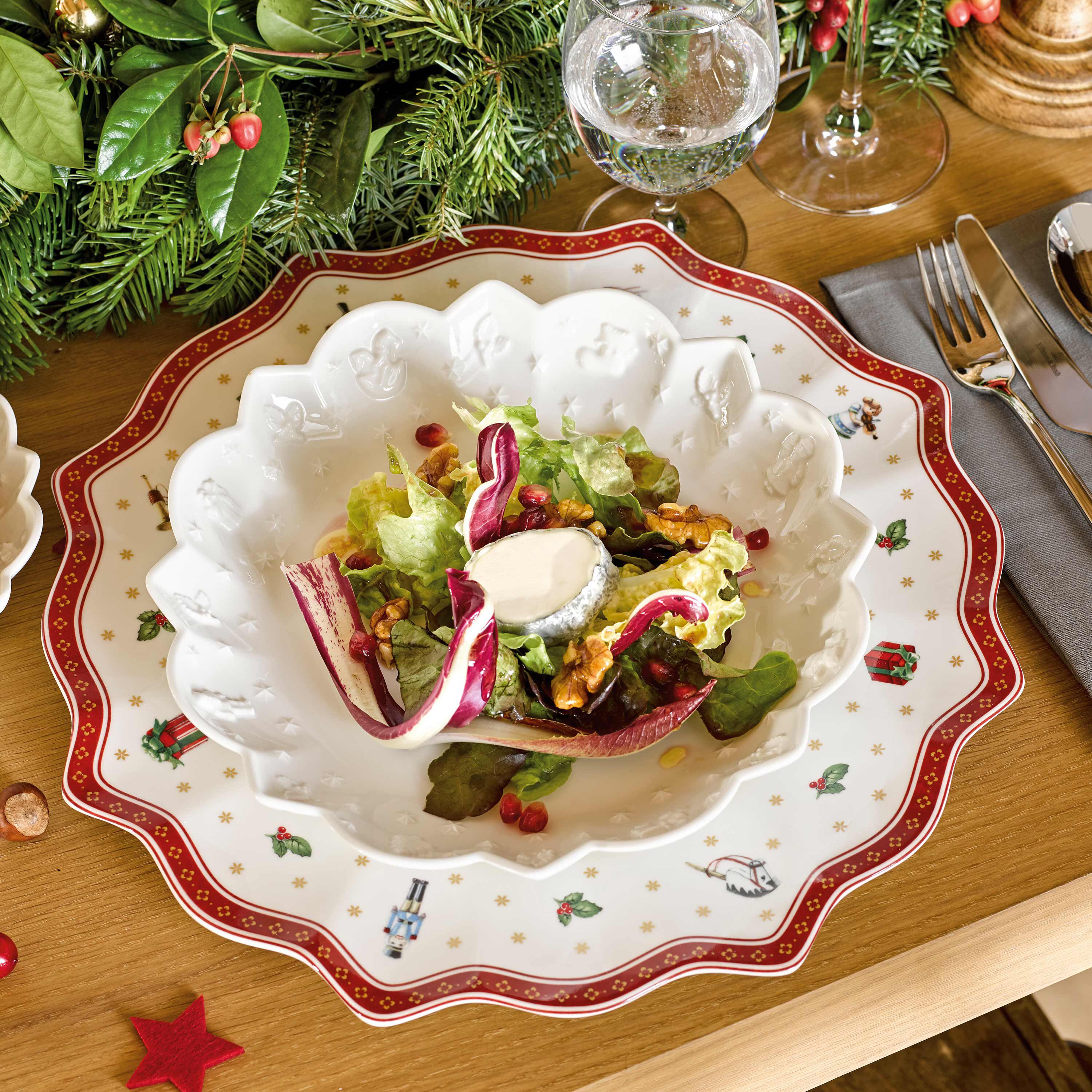 Toy's Delight Dinner plate Red, 11.2'', Premium Porcelain