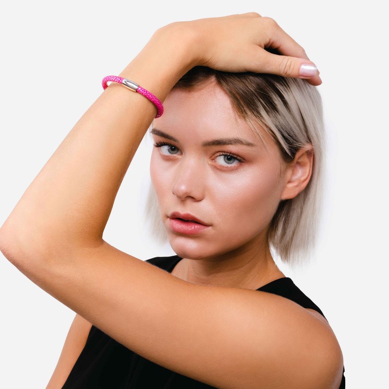 Bracelet Galuchat fuchsia