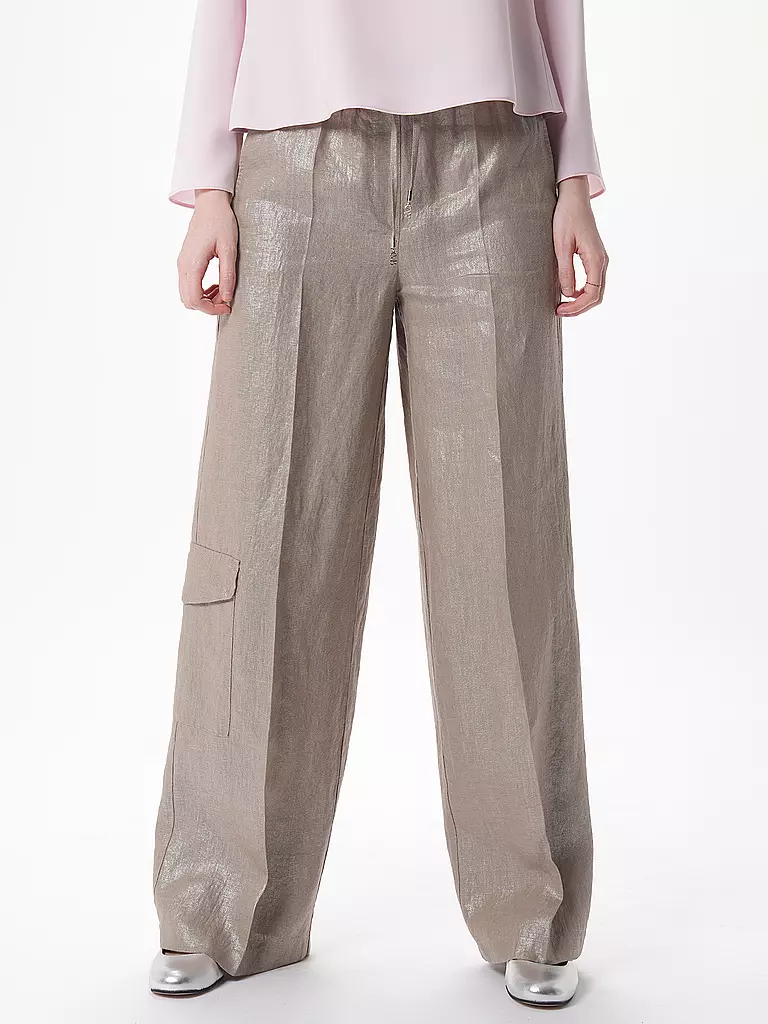 CAMBIO Leinen Cargohose AMALIA CARGO beige