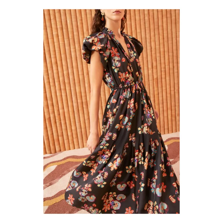 Ulla Johnson Robe Scarlett Soie | Noir