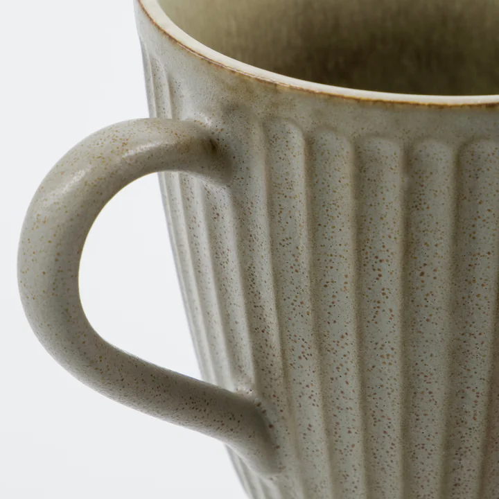 House Doctor - Pleat Tasse, Ø 9 cm, grau / braun