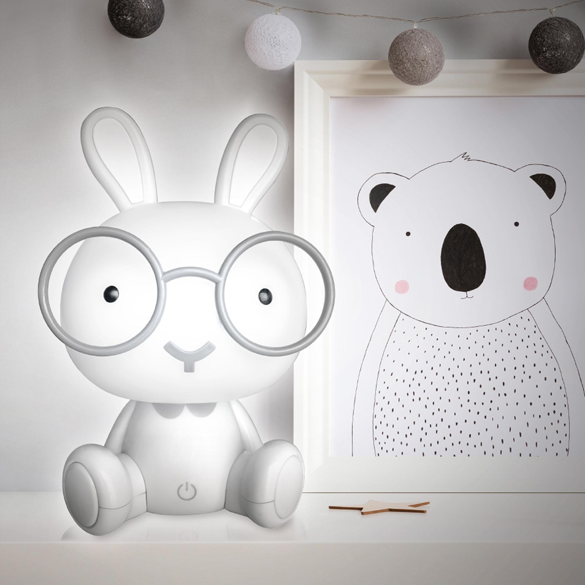 VEILLEUSE LAPIN LUNETTES