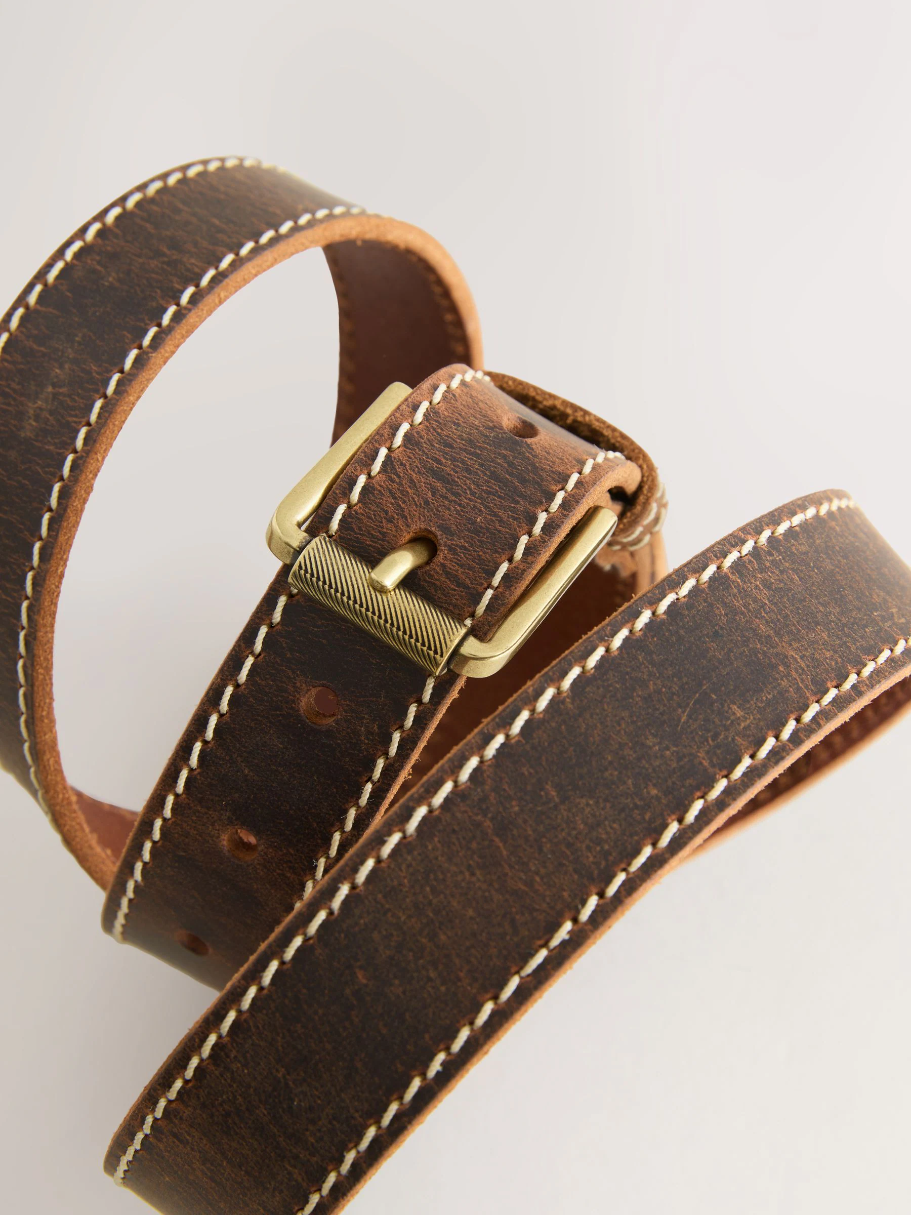 Bruin - Casual leren riem