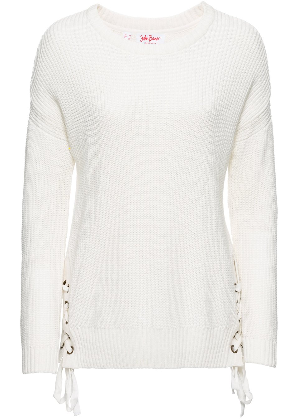 Pull en coton à laçage, Oversized