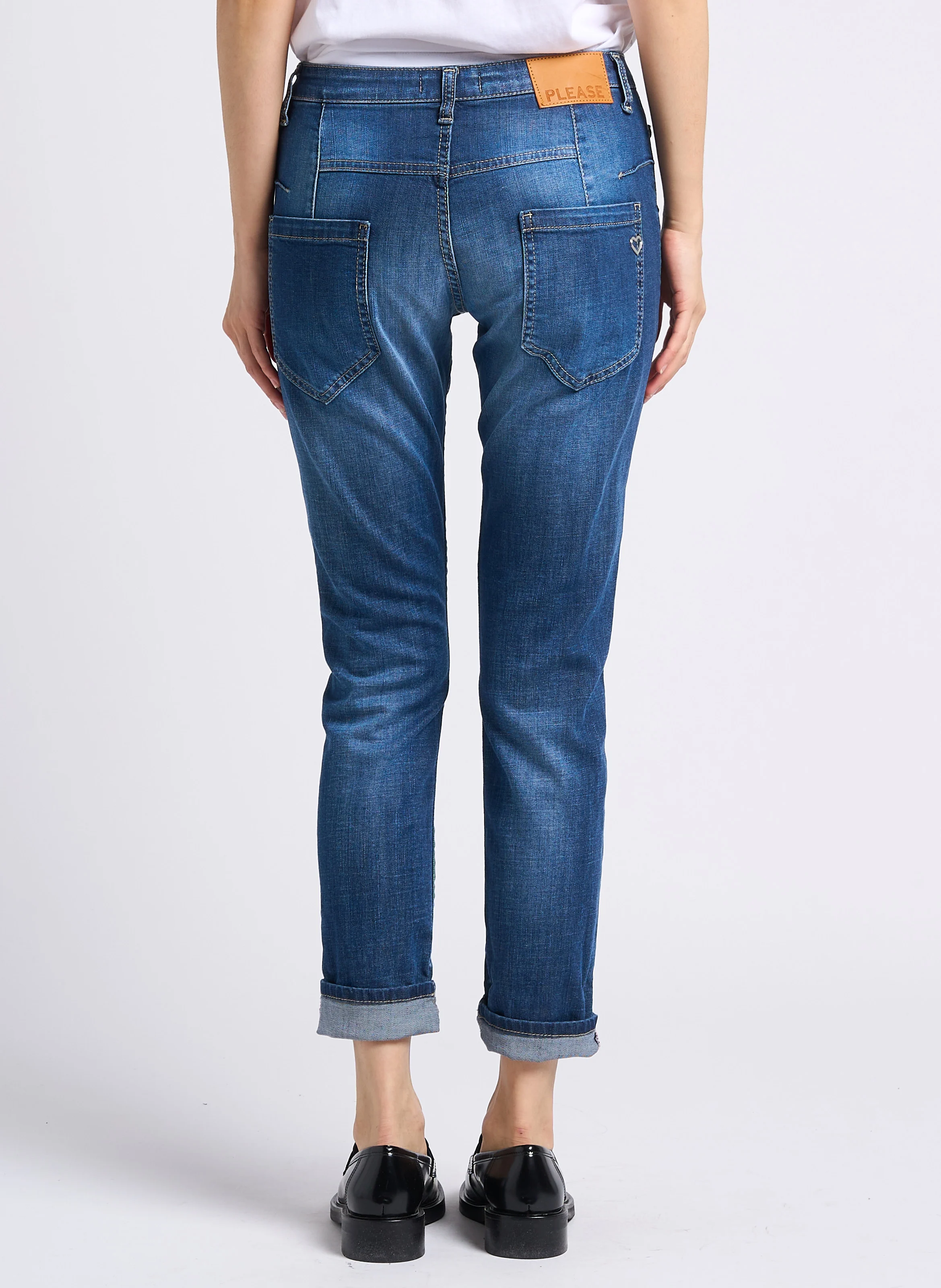Jean slim en coton mélangé | Bleu