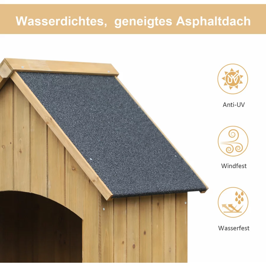 Outsunny Gartenschrank mit Bitumenpappe natur