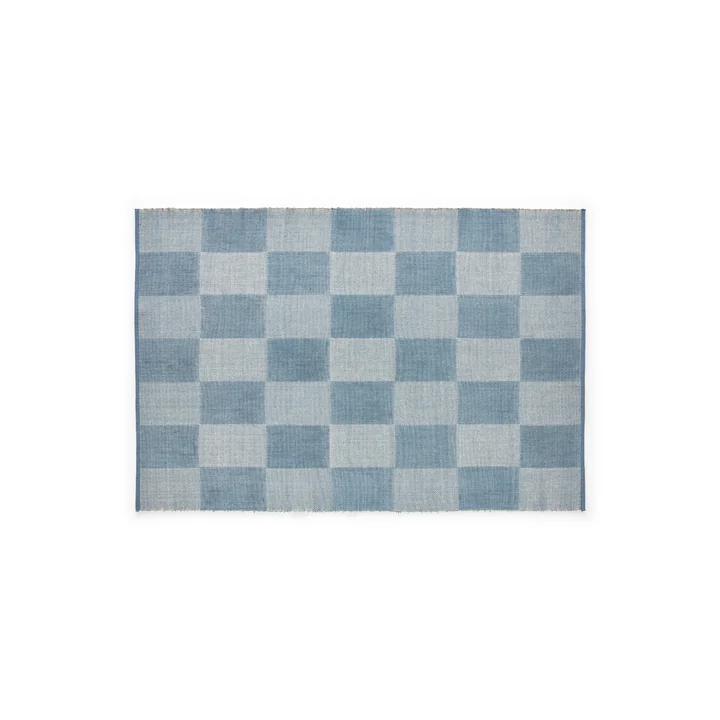 HAY - Check Teppich, 140 x 200 cm, hellblau S check