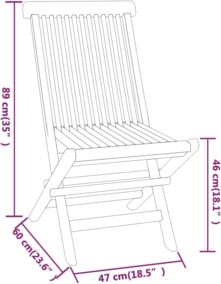3-TLG. Garten-Essgruppe aus massivem Teakholz, klappbar, für Terrasse, Balkon, Garten, 60x75 cm, Robustes Outdoor-Möbelset