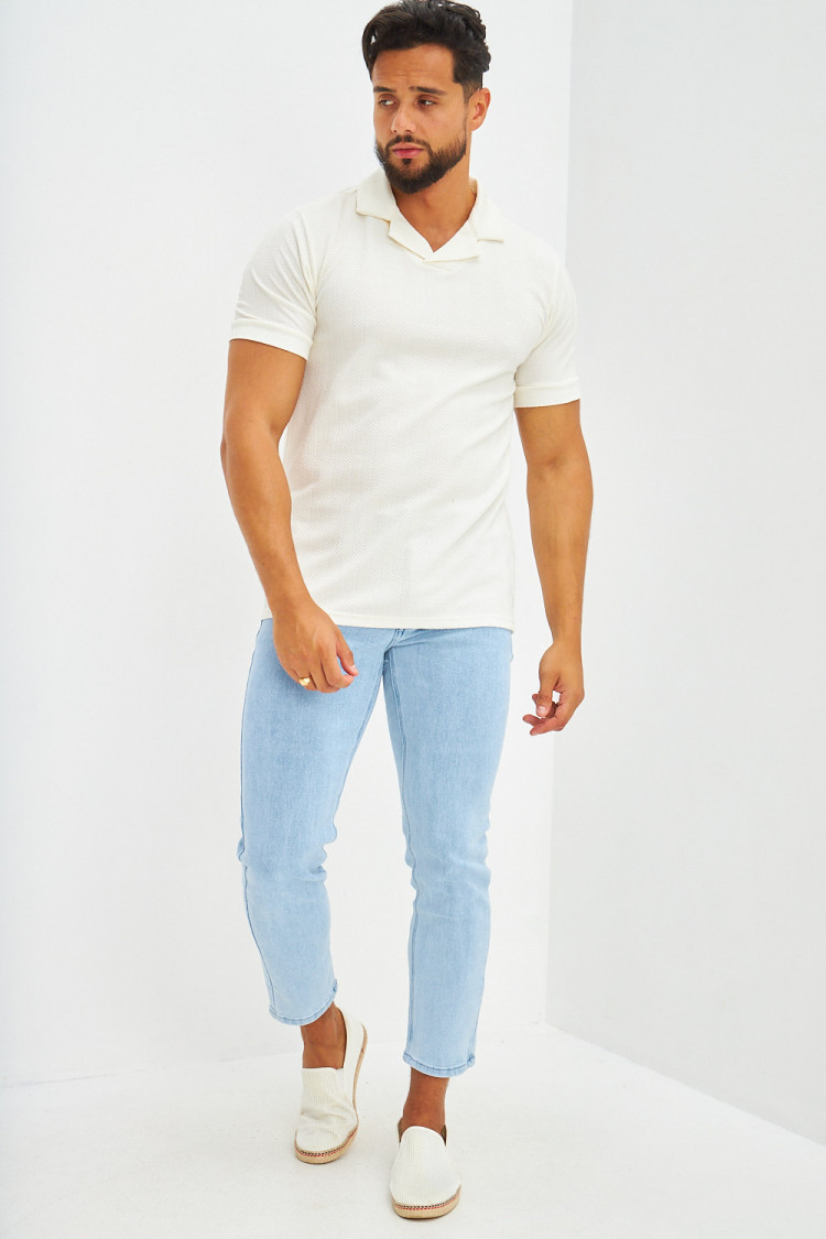 Jean slim uni bleu clair