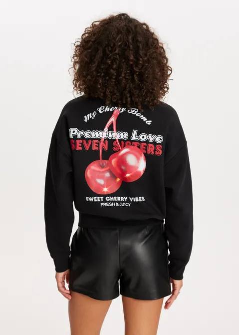 Sweater cherry bomb zwart (ZWART)