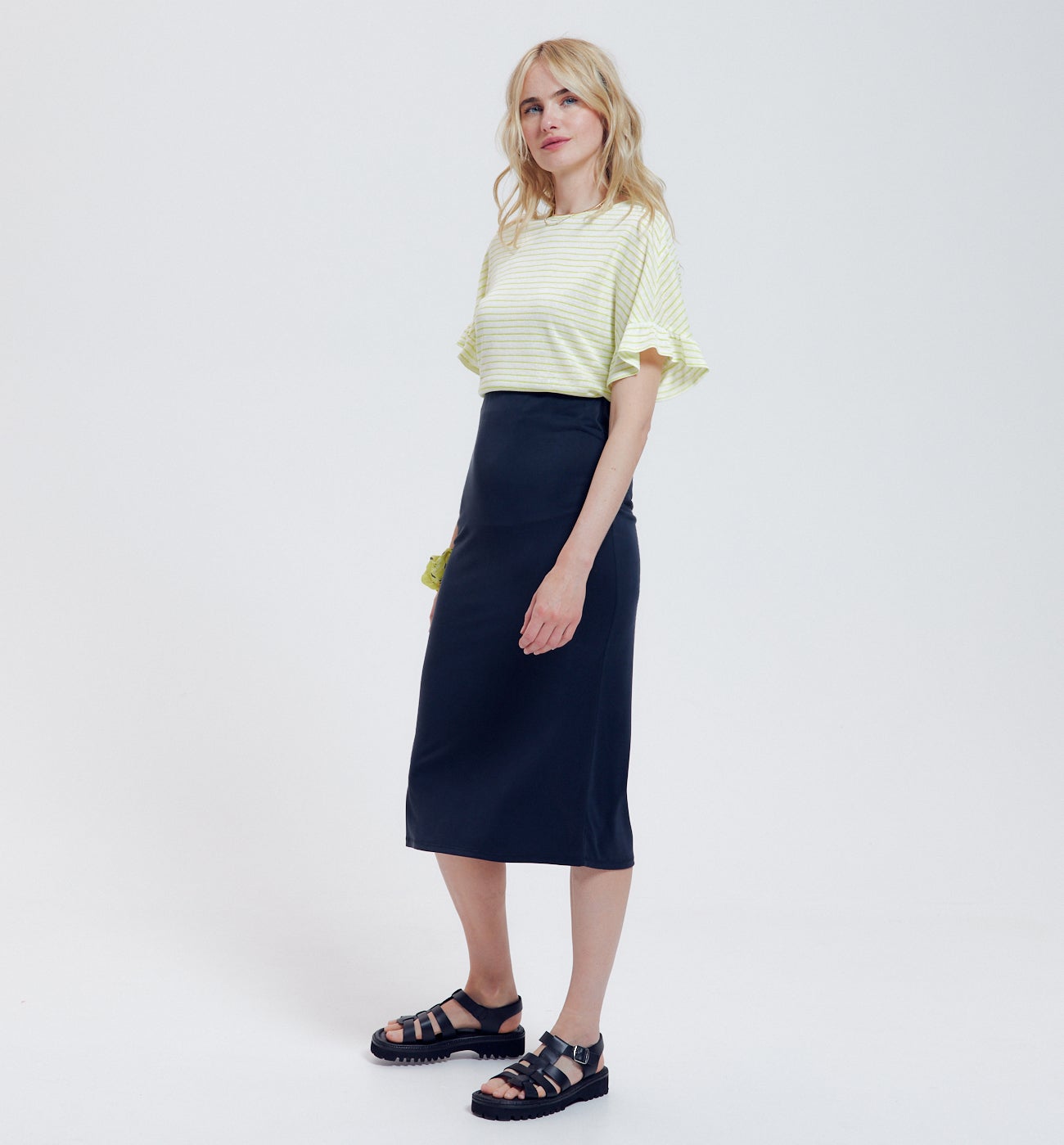 T-shirt rayé Femme - Rayures multicolores