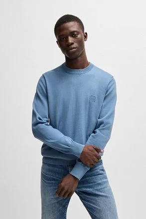 BOSS Pullover Kanovano Lichtblauw 50527583-459 kopen